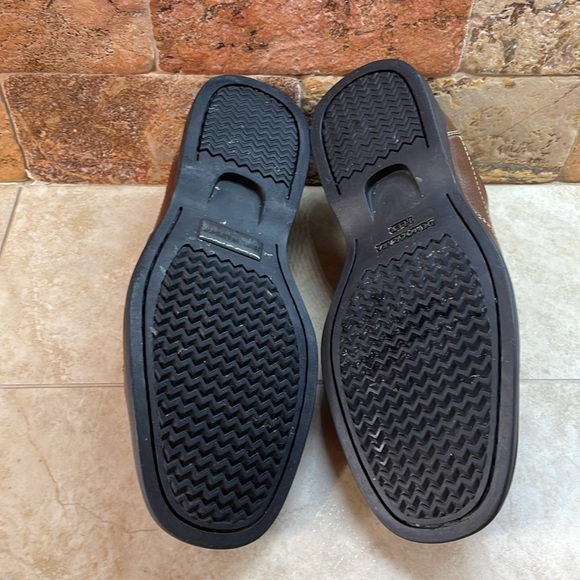 Johnston& Murphy Loafers Leather Sheepskin Lining Casual Slip-On Brown Size 8M - Picture 7 of 16